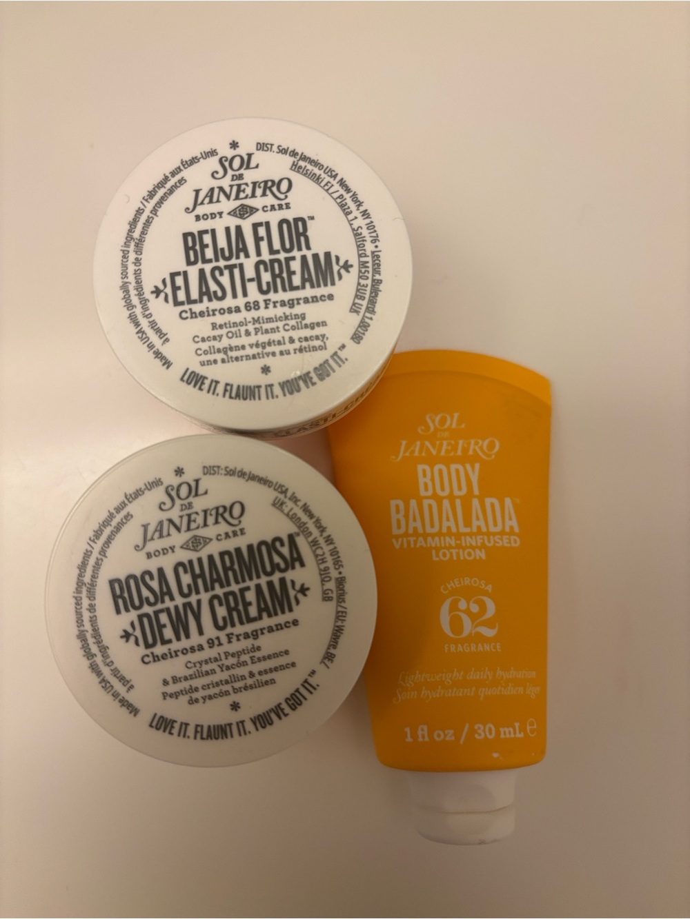 NEW UNUSED Sol de Janeiro Cream Trio